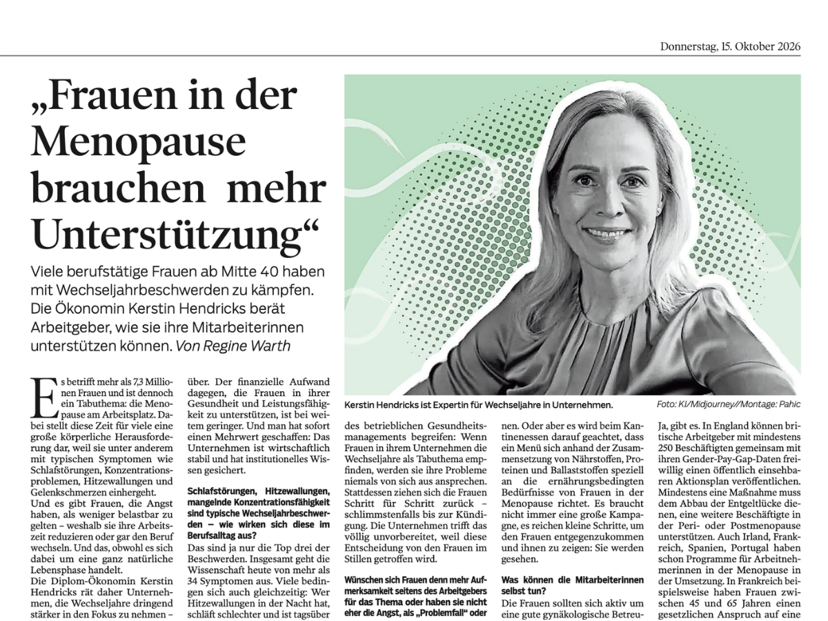 Kerstin Hendricks Interview Stuttgarter Zeitung